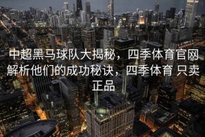 中超黑马球队大揭秘，四季体育官网解析他们的成功秘诀，四季体育 只卖正品