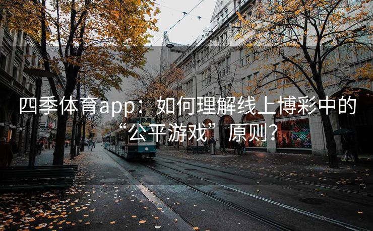 四季体育app：如何理解线上博彩中的“公平游戏”原则？